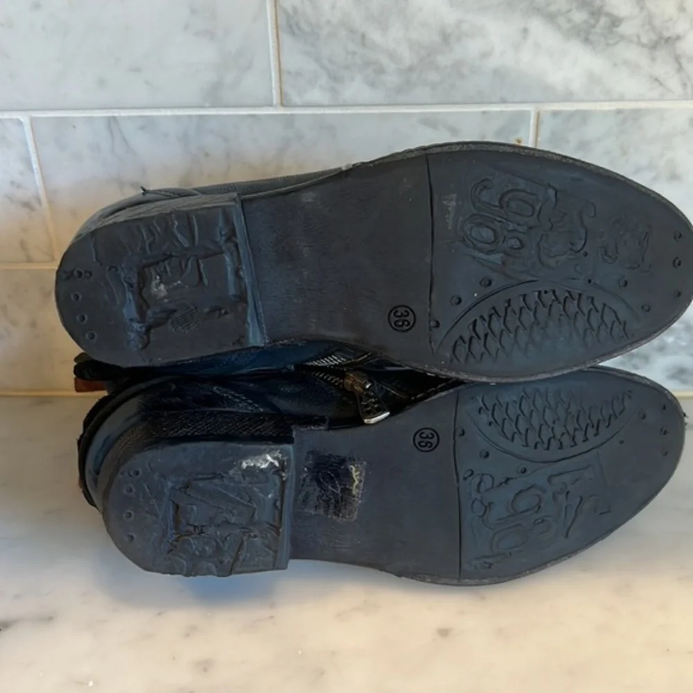 A.S.98 Black Ankle‎ Bootie Sz 36/6